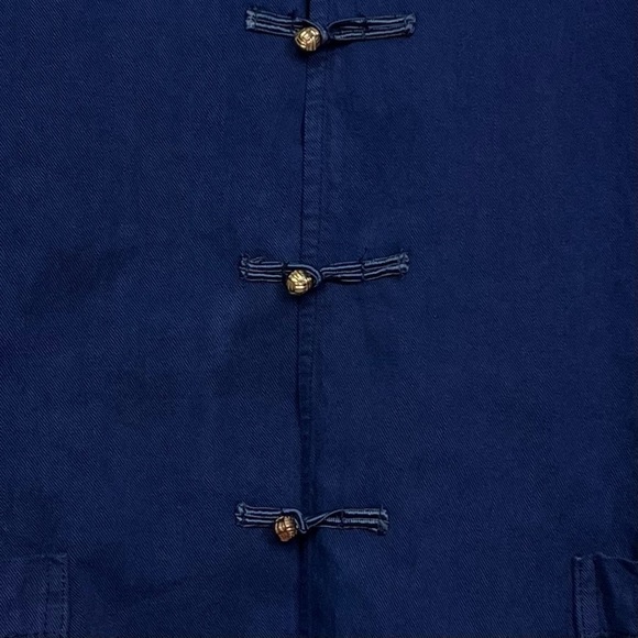 Zara NWT | Denim Jacket with Gold Toggles Closure Size Medium - Picture 2 of 7